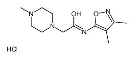 N-(3,4-dimethyl-1,2-oxazol-5-yl)-2-(4-methylpiperazin-1-yl)acetamide,hydrochloride结构式