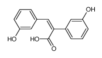 2,3-bis(3-hydroxyphenyl)acrylic acid Structure