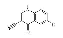 6-Chloro-4-oxo-1,4-dihydro-3-quinolinecarbonitrile Structure