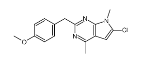 4-[(6-CHLORO-4,7-DIMETHYL-7H-PYRROLO[2,3-D]PYRIMIDIN-2-YL)METHYL]PHENYL METHYL ETHER picture