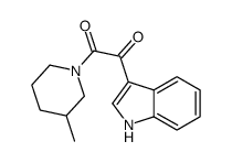 1-(1H-indol-3-yl)-2-(3-methylpiperidin-1-yl)ethane-1,2-dione结构式
