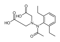 2-[(N-acetyl-2,6-diethylanilino)-(carboxymethyl)amino]acetic acid Structure