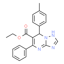 ethyl 7-(4-methylphenyl)-5-phenyl-4,7-dihydro[1,2,4]triazolo[1,5-a]pyrimidine-6-carboxylate结构式