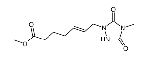 1-[(E)-6-methoxycarbonylhex-2-enyl]-4-methyl-1,2,4-triazolidine-3,5-dione Structure
