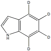 吲哚-4,5,6,7-D4结构式