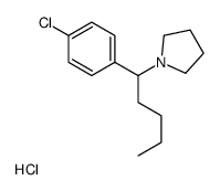 1-[1-(4-chlorophenyl)pentyl]pyrrolidine,hydrochloride结构式