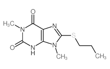 1H-Purine-2,6-dione,3,9-dihydro-1,9-dimethyl-8-(propylthio)- Structure