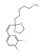 2-[2-(3,4-dichlorophenyl)ethenyl]-2-hexyl-1,3-dioxolane Structure