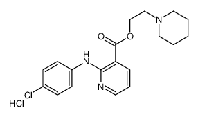 2-piperidin-1-ylethyl 2-(4-chloroanilino)pyridine-3-carboxylate,hydrochloride结构式