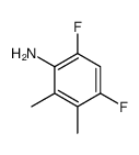 Benzenamine, 4,6-difluoro-2,3-dimethyl- (9CI)结构式
