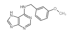 N-[(3-methoxyphenyl)methyl]-5H-purin-6-amine Structure