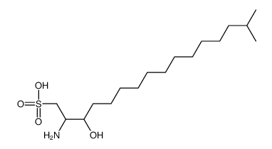 2-amino-3-hydroxy-15-methylhexadecane-1-sulfonic acid结构式