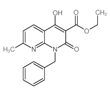 ETHYL 1-BENZYL-4-HYDROXY-7-METHYL-2-OXO-1,2-DIHYDRO-1,8-NAPHTHYRIDINE-3-CARBOXYLATE structure