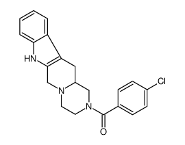 (4-chlorophenyl)(3,4,6,7,12,12a-hexahydropyrazino[1',2':1,6]pyrido[3,4-b]indol-2(1H)-yl)methanone结构式