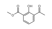 2-羟基-3-乙酰基苯甲酸甲酯结构式
