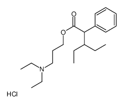 3-(diethylamino)propyl 3-ethyl-2-phenylpentanoate,hydrochloride Structure