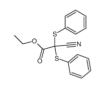 ethyl 2-cyano-2,2-bis(phenylthio)acetate Structure