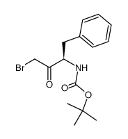 ((R)-1-Benzyl-3-bromo-2-oxo-propyl)-carbamic acid tert-butyl ester结构式