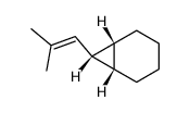 (1R,6S,7s)-7-(2-methylprop-1-en-1-yl)bicyclo[4.1.0]heptane结构式