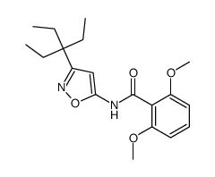 N-[3-(3-ethylpentan-3-yl)-1,2-oxazol-5-yl]-2,6-dimethoxybenzamide结构式