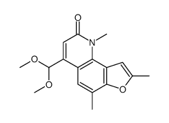 4-(dimethoxymethyl)-1,6,8-trimethylfuro[2,3-h]quinolin-2-one结构式