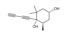 1-(2,6,6-trimethyl-1,4-dihydroxycyclohexyl)-1,3-butadiyne结构式