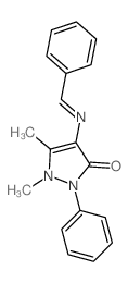 Antipyrine, 4- (benzylideneamino)- Structure