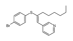 3-[2-(4-bromophenyl)sulfanyloct-1-enyl]pyridine结构式