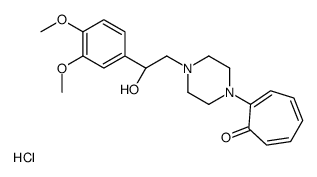 2-[4-[(2S)-2-(3,4-dimethoxyphenyl)-2-hydroxyethyl]piperazin-1-yl]cyclohepta-2,4,6-trien-1-one,hydrochloride Structure