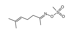 (E)-6-methylhept-5-en-2-oneO-methylsulfonyl oxime结构式