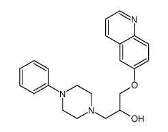 1-(4-phenylpiperazin-1-yl)-3-quinolin-6-yloxypropan-2-ol结构式