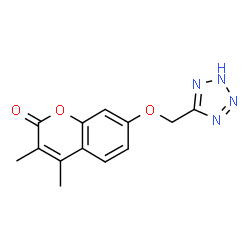3,4-dimethyl-7-(1H-tetrazol-5-ylmethoxy)-2H-chromen-2-one Structure