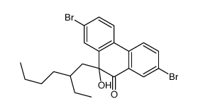 2,7-dibromo-10-(2-ethylhexyl)-10-hydroxyphenanthren-9-one结构式