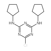 6-chloro-N,N-dicyclopentyl-1,3,5-triazine-2,4-diamine结构式
