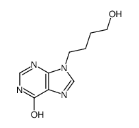 9-(4-hydroxybutyl)-3H-purin-6-one结构式