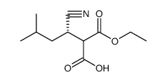 Propanedioic acid, 2-[(1S)-1-cyano-3-methylbutyl]-, 1-ethyl ester Structure