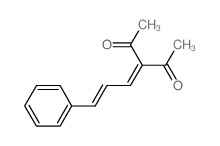 3-cinnamylidenepentane-2,4-dione structure