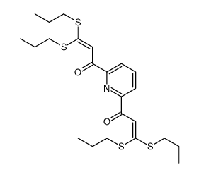 1-[6-[3,3-bis(propylsulfanyl)prop-2-enoyl]pyridin-2-yl]-3,3-bis(propylsulfanyl)prop-2-en-1-one Structure