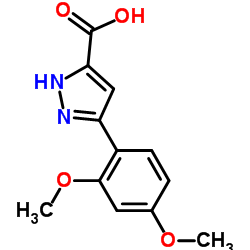 5-(2,4-DIMETHOXY-PHENYL)-2H-PYRAZOLE-3-CARBOXYLIC ACID structure