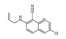 3-chloro-7-(prop-2-enylamino)quinoline-8-carbonitrile结构式