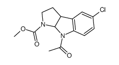 8-Acetyl-5-chloro-3,3a,8,8a-tetrahydro-2H-pyrrolo[2,3-b]indole-1-carboxylic acid methyl ester Structure