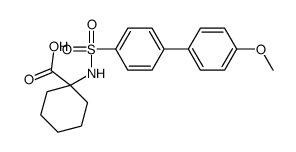 1-(4'-Methoxy-4-biphenylylsulfonylamino)cyclohexanecarboxylic acid结构式