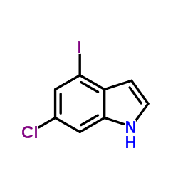 6-Chloro-4-iodo-1H-indole结构式