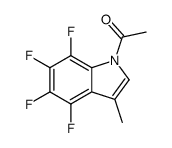 1-(4,5,6,7-tetrafluoro-3-methylindol-1-yl)ethanone结构式