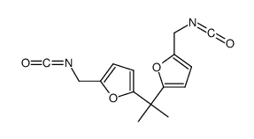 2-(isocyanatomethyl)-5-[2-[5-(isocyanatomethyl)furan-2-yl]propan-2-yl]furan Structure