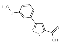 3-(3-甲氧基苯)-1H-吡唑-5-羧酸结构式
