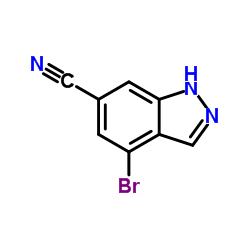 4-溴-6-氰基吲唑结构式