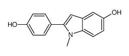 2-(4-hydroxyphenyl)-1-methylindol-5-ol结构式