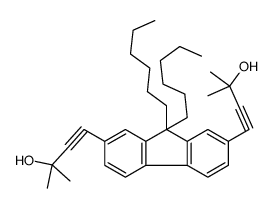 4-[9,9-dihexyl-7-(3-hydroxy-3-methylbut-1-ynyl)fluoren-2-yl]-2-methylbut-3-yn-2-ol Structure