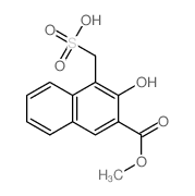 (2-hydroxy-3-methoxycarbonyl-naphthalen-1-yl)methanesulfonic acid structure